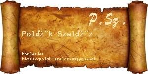 Polák Szaléz névjegykártya